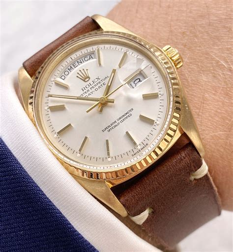 rolex day date vintage gold|rolex 1803 day date.